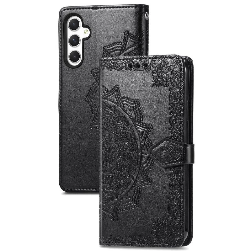 Шкіряний чохол-книжка Art Case з візитницею для Samsung Galaxy M34 5G – Чорний. Фото 5 з 5