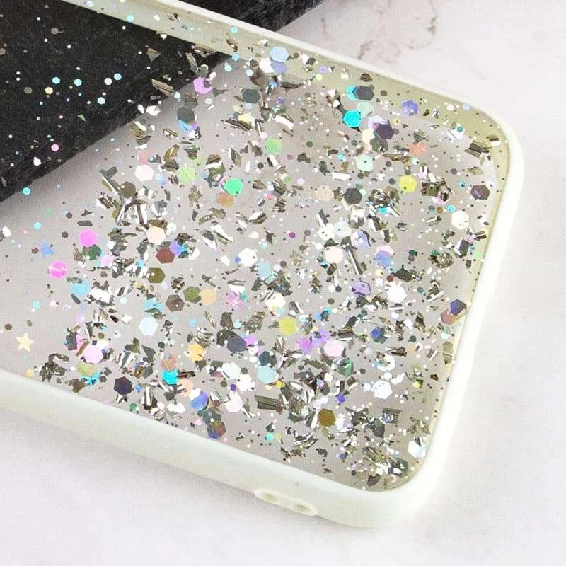 Чехол с блестками и защитой камеры для Apple iPhone XS Max (6.5") – Белый. Фото 3 из 3