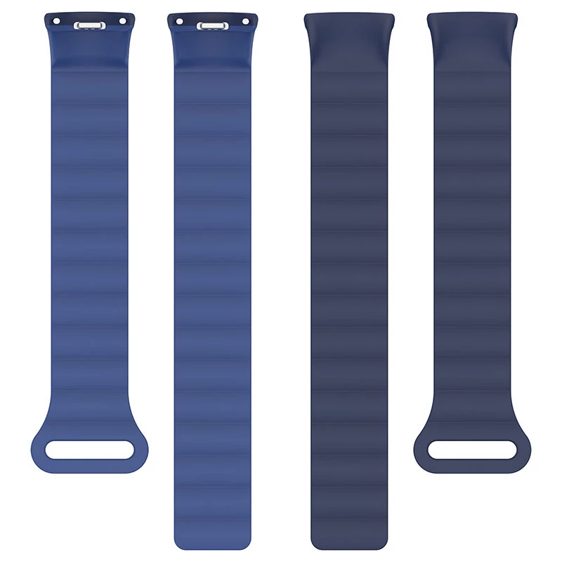 Ремінець Dual-color Magnetic для Xiaomi Mi Band 9/8 – Navy Blue / Blue. Фото 7 з 8
