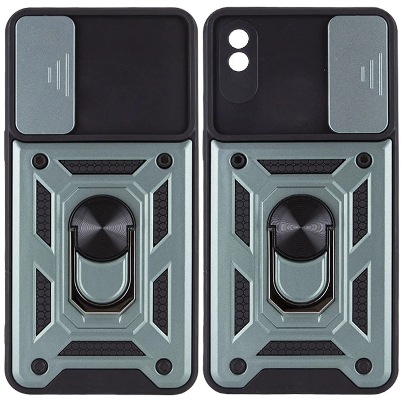 Ударопрочный чехол Ummi Camshield Serge Ring (in box) для Xiaomi Redmi 9A – Зеленый / Green. Фото 1 из 1