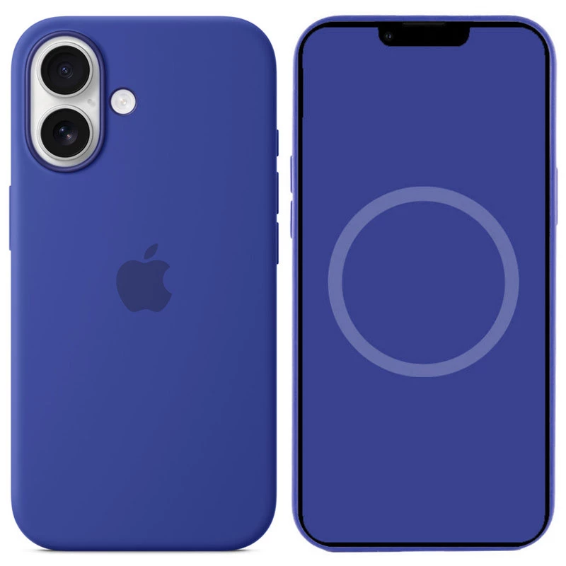 Силіконовий чохол ААА with Magsafe connection для Apple iPhone 16 – Синій / Ultramarine, Ultramarine. Фото 1 з 11