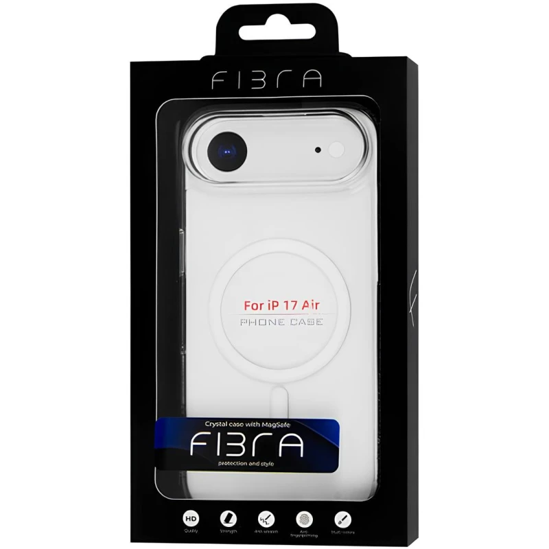 Чехол fibre diamond with MagSafe для Apple iPhone 17 Air (6.5") – Clear. Фото 2 из 2