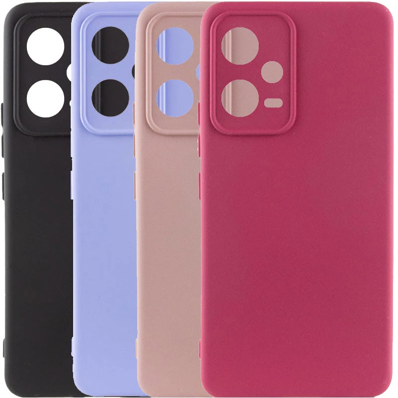 Кольоровий силіконовий чохол GETMAN із закритою камерою для Xiaomi Redmi Note 12 Pro 5G фото 2 з 3