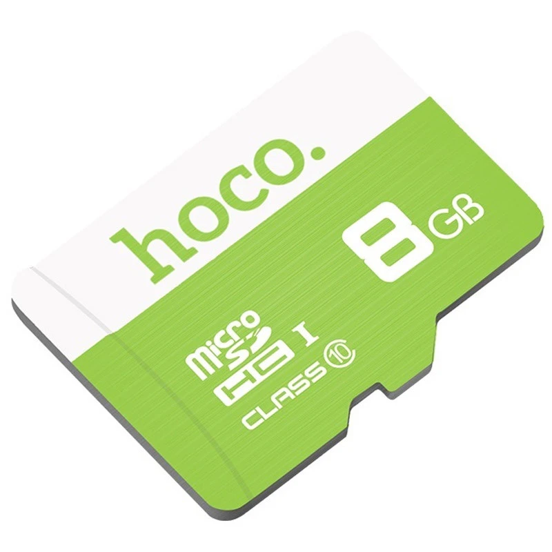 Карта пам'яті Hoco microSDHC 8GB TF high speed Card Class 10 – Green. Фото 1 з 2