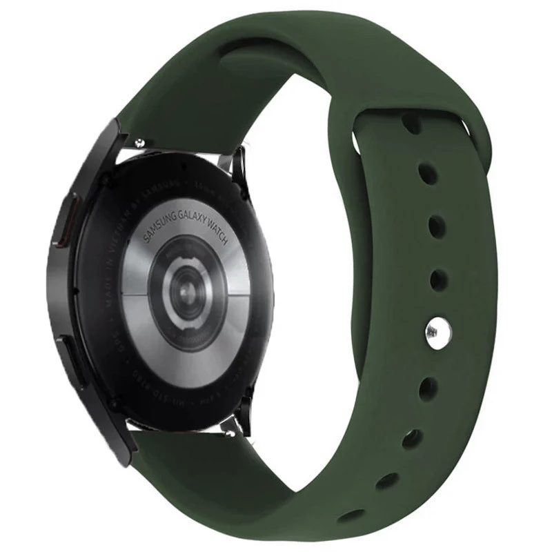 Силіконовий ремінець Sport для Smart Watch 20mm – Зелений / Dark Olive. Фото 2 з 2