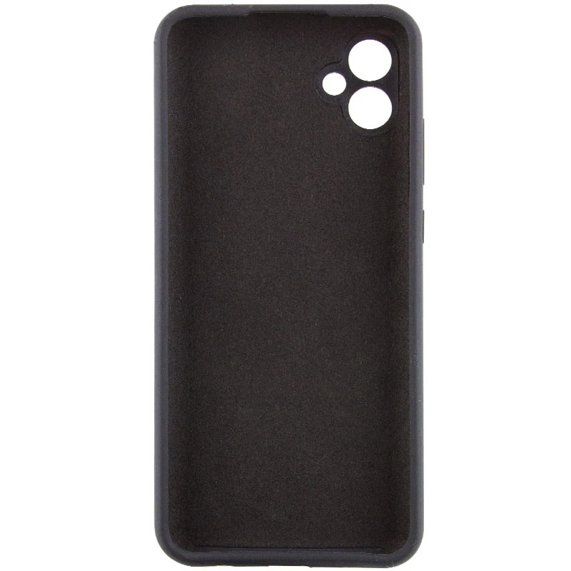 Кольоровий силіконовий чохол GETMAN із закритою камерою для Samsung Galaxy A04 – Чорний / Black. Фото 3 з 7