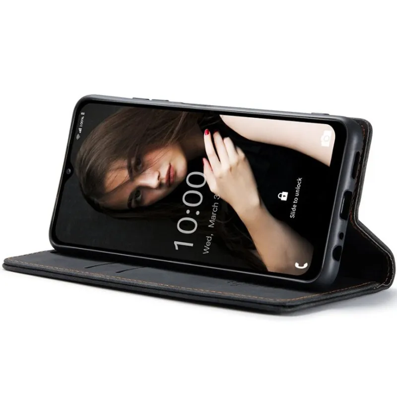 Шкіряний чохол-книжка CaseMe Velvet Nubuck для Samsung Galaxy A25 5G – Black. Фото 3 з 5