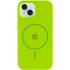 Чохол Silicone Armor Max with MagSafe для Apple iPhone 15 Plus (6.7") – Салатовий / Neon green. Фото 3 з 6