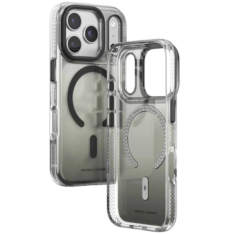 Чехол TPU+PC Puloka Resplendent with MagSafe для Apple iPhone 17 Pro Max (6.9") – Black. Фото 2 из 2