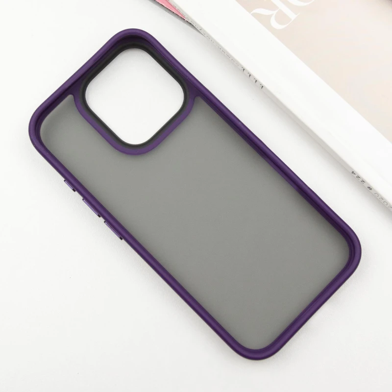 TPU+PC с металлическими кнопками для Apple iPhone 16 Pro – Темно-фиолетовый / Dark Purple. Фото 4 из 6