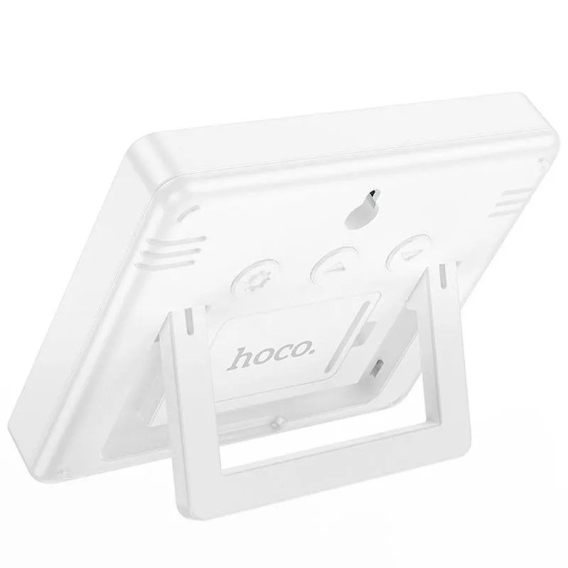 Електронний термогігрометр + годинник Hoco HX41 5in1 Indoor – White. Фото 3 з 6