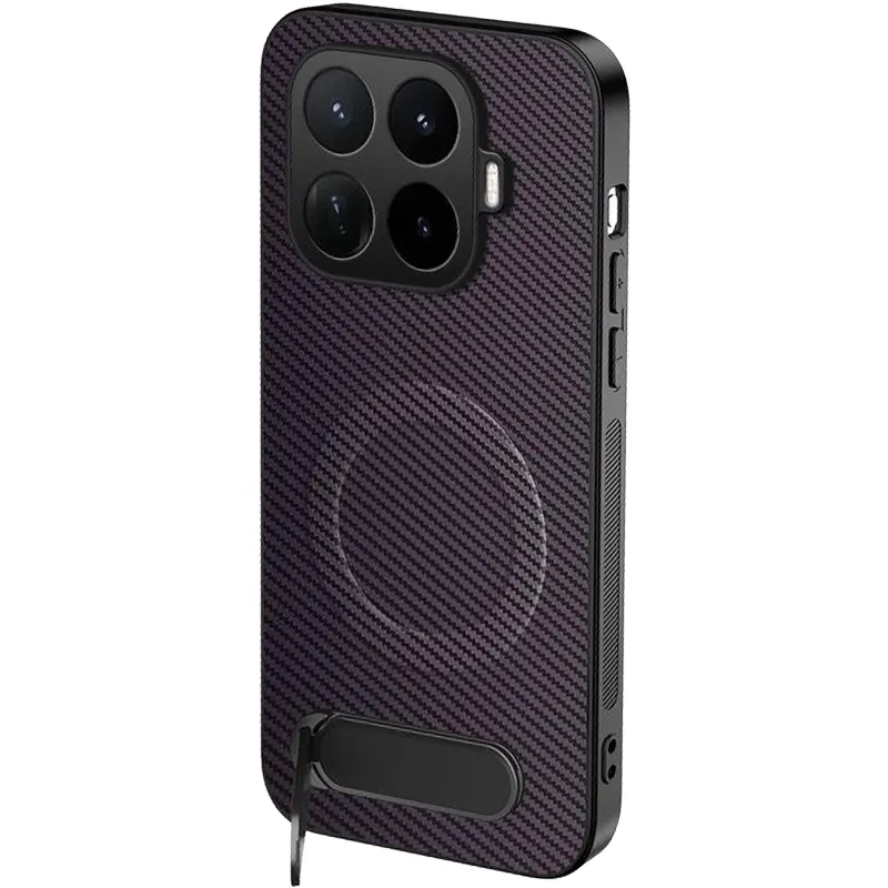 TPU+PC чохол Carbon Kickstand Magnetic Case для Xiaomi 17T – Purple. Фото 1 з 2
