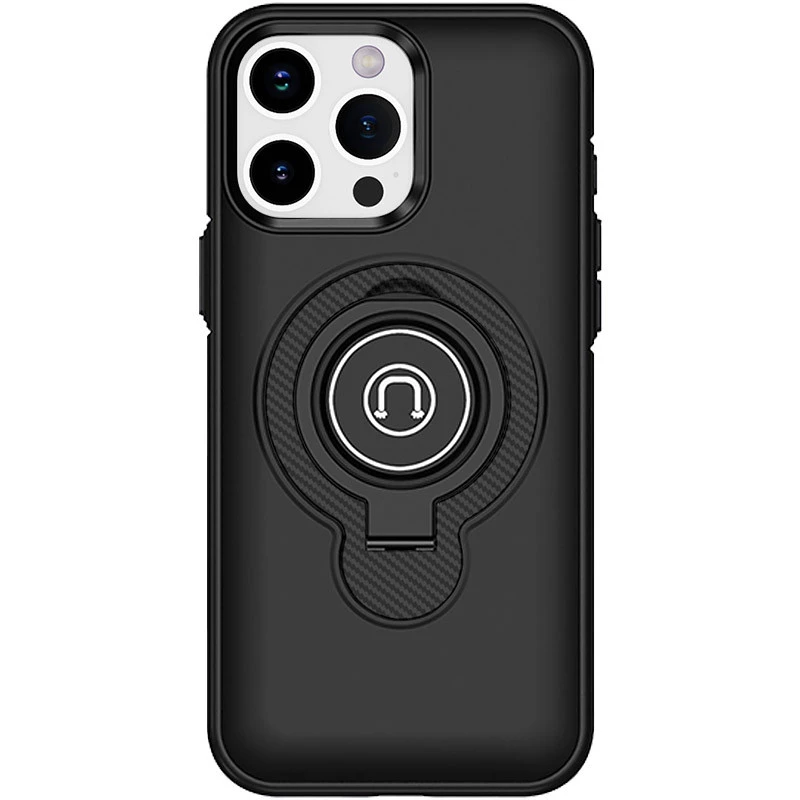 TPU+Textured PC Magnet для Apple iPhone 12 – Black. Фото 4 з 5