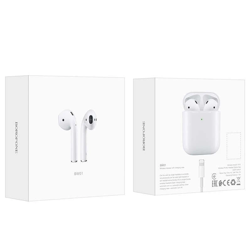 Bluetooth-навушники BOROFONE BW01 – Білий. Фото 6 з 6