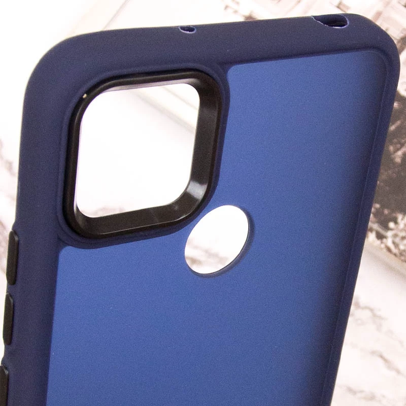 Чехол TPU+PC Lyon Frosted на Xiaomi Redmi 9C – Синий / Navy Blue. Фото 6 из 7