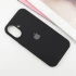 Чохол Silicone Case з закритим низом на Apple iPhone 16 – Чорний / Black. Фото 2 з 7