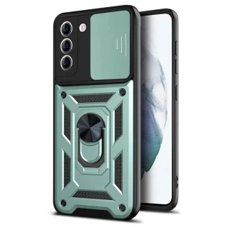 Ударопрочный чехол Ummi Camshield Serge Ring (in box) для Samsung Galaxy S22+ — Зеленый / Green