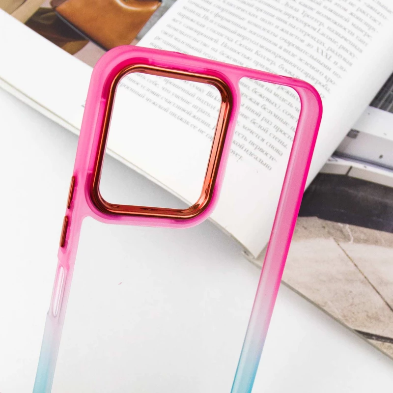 Силіконовий чохол фреш на Xiaomi Redmi 12 – Бірюзовий / Рожевий. Фото 9 з 9