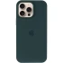 Чехол Silicone Case с закрытым низом для Apple iPhone 14 Pro Max (6.7") – Зеленый / Forest green. Фото 3 из 6