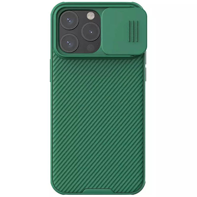 

Карбована накладка Nillkin Pro зі шторкою для камери на Apple iPhone 15 Pro Max (6.7") (Deep Green)