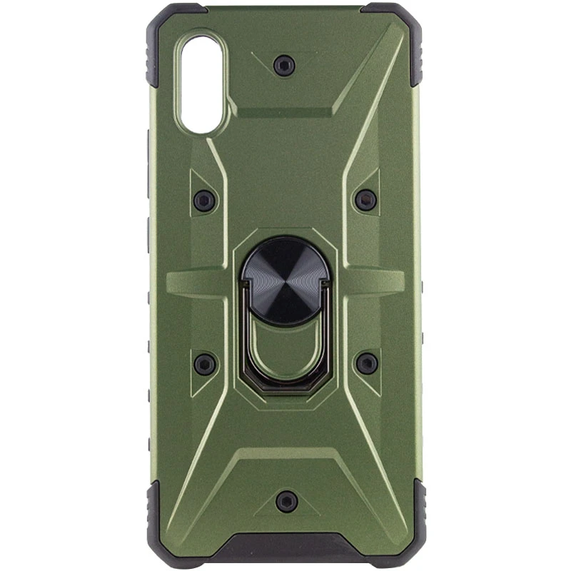

Ударостійкий чохол Pathfinder з кільцем на Xiaomi Redmi 9A (Зелений / Army Green)