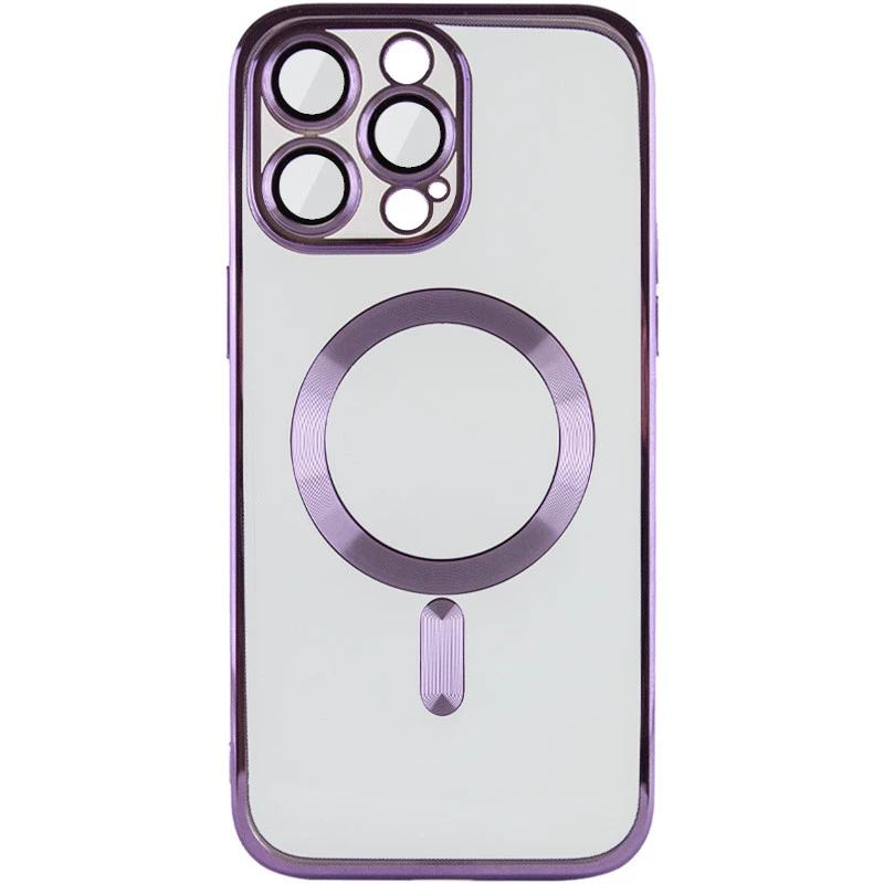 Хромовый TPU чехол с MagSafe для Apple iPhone 15 Pro Max (6.7") – Purple. Фото 3 из 6