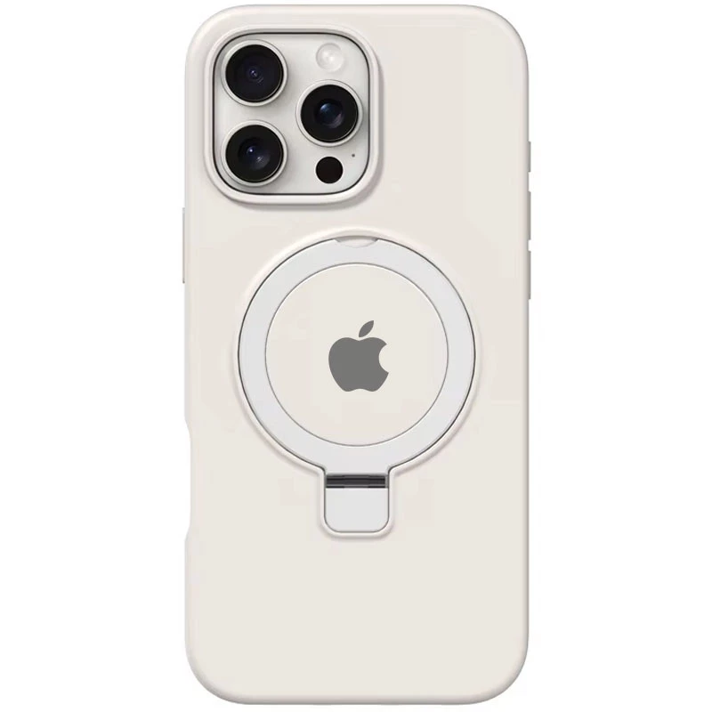 Силіконовий чохол Full Protective з кільцем-тримачем Apple iPhone 16 Pro – White. Фото 1 з 1