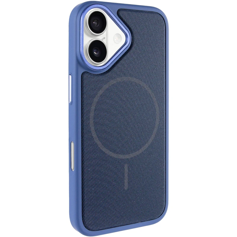 Чехол TPU TechWoven Hybrid with MagSafe для Apple iPhone 17 (6.3") – Blue. Фото 2 из 8