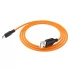 Дата кабель Hoco X21 Plus Silicone MicroUSB Cable (1m) – Black / Orange. Фото 2 з 4