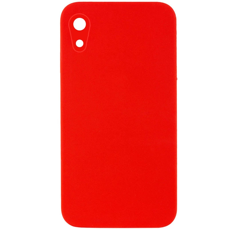 Чехол Silicone Case Square L с защитой камеры для Apple iPhone XR (6.1") – Красный / Red. Фото 1 из 3