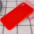 Чехол с закрытым низом Silicone Case для Apple iPhone X (5.8") – Красный / Red. Фото 2 из 3