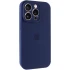 Чехол Silicone Case с защитой камеры для Apple iPhone 14 Pro Max (6.7") – Синий / Deep navy. Фото 2 из 9