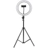 Кольцевая светодиодная LED лампа Flat Ring 10" + tripod 2.1m – Black. Фото 4 из 12