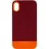 Двоколірний чохол Bichromatic на Apple iPhone XR (6.1") – Brown burgundy / Orange. Фото 1 з 5