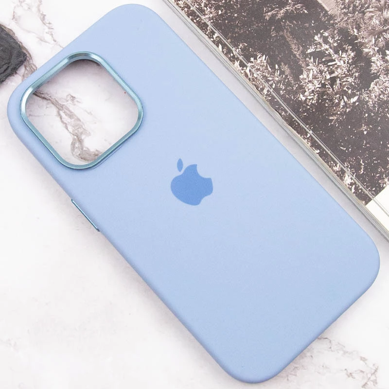 Чохол Silicone Case з металевими кнопками на Apple iPhone 14 Pro (6.1") – Блакитний / Blue Fog. Фото 8 з 9