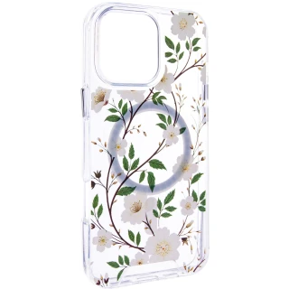 TPU+PC чехол Clear Garden with MagSafe для Apple iPhone 16e (6.1") фото 1 из 1