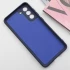 Цветной силиконовый чехол GETMAN с закрытой камерой на Samsung Galaxy S21 – Синий / Midnight Blue. Фото 3 из 6