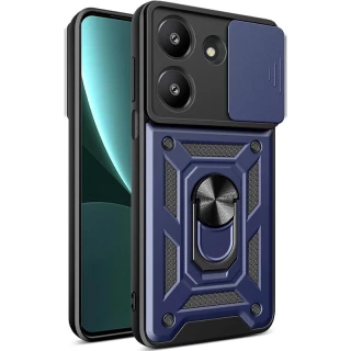 Протиударний чохол Serge Ring з захистом камери на Xiaomi Poco M7 pro 5G — Синій