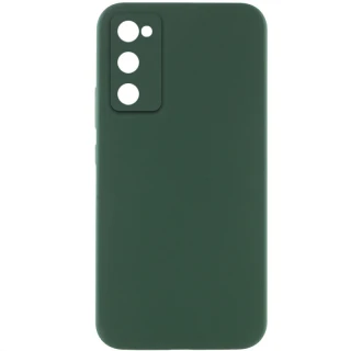 Чехол Silicone Case Lakshmi Premium з закритою камерою на Samsung Galaxy S20 FE — Зеленый / Cyprus Green