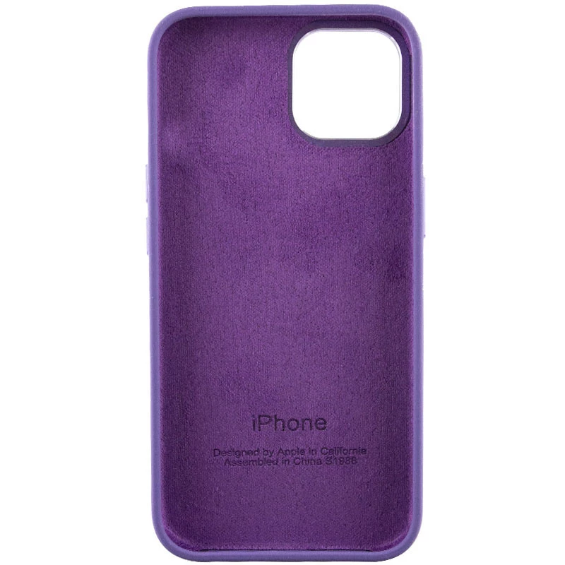 Чехол Silicone Case с металлическими кнопками для Apple iPhone 14 (6.1") – Фиолетовый / Iris. Фото 5 из 9