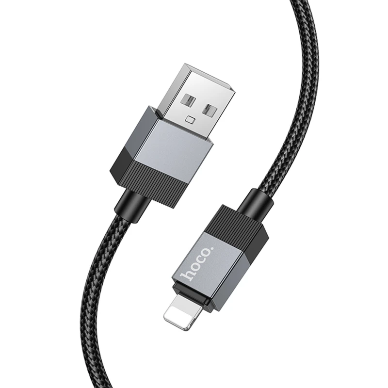 Дата кабель Hoco X110 Honorific USB to Lightning 2.4A (1m) – Black. Фото 3 з 5