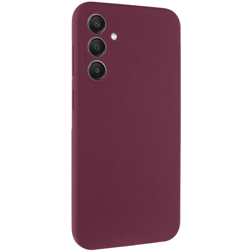 Чехол Silicone Case Lakshmi Premium з закритою камерою на Samsung Galaxy A56 5G – Бордовый / Plum. Фото 1 из 11