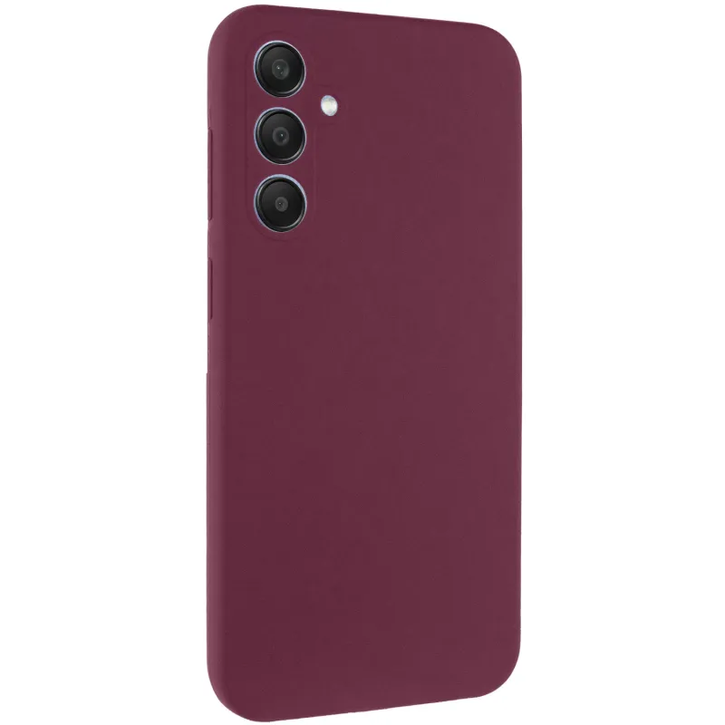Чехол Silicone Case Lakshmi Premium з закритою камерою на Samsung Galaxy S26 FE – Бордовый / Plum. Фото 1 из 3