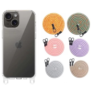 Прозрачный силиконовый чехол с ремешком для Apple iPhone 13 (6.1") фото 1 из 11