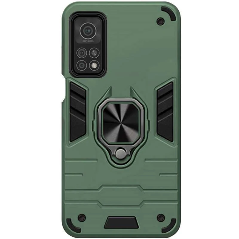 

Протиударний чохол Transformer з кільцем на Xiaomi Mi 10T (Зелений / Green)