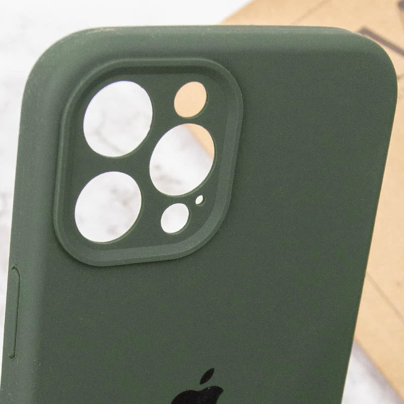 Чехол Silicone Case с защитой камеры для Apple iPhone 12 Pro Max (6.7") – Зеленый / Cyprus Green. Фото 7 из 7