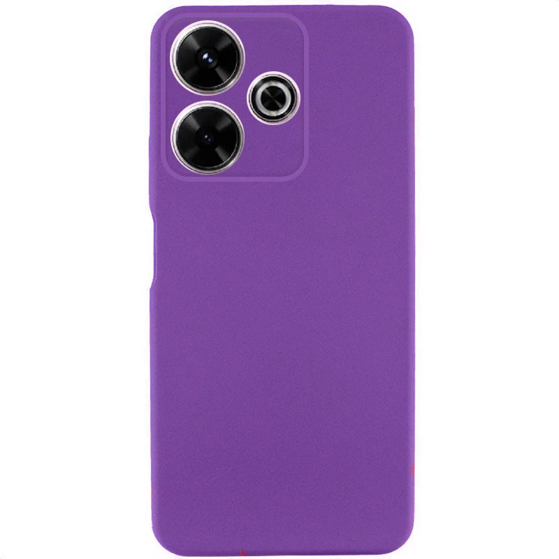 

Цветной силиконовый чехол GETMAN для Xiaomi Poco M6 4G (Фиолетовый / Purple), Фіолетовий / purple