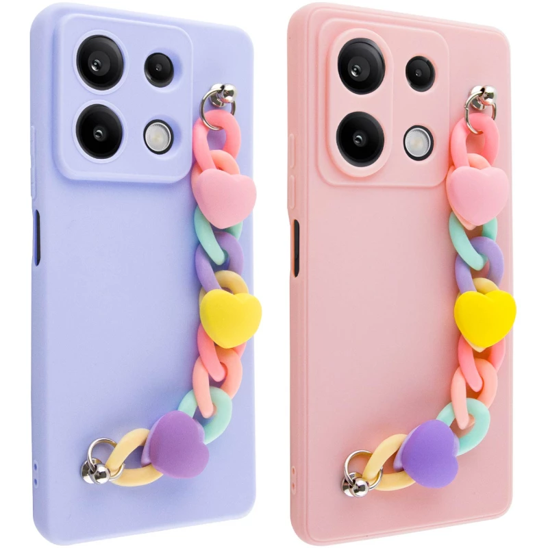 Чохол Heart з ланцюгом на Xiaomi Redmi Note 13 5G фото 2 з 2