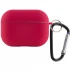 Силіконовий футляр з мікрофіброю для навушників Airpods Pro – Червоний / Rose Red. Фото 1 з 5