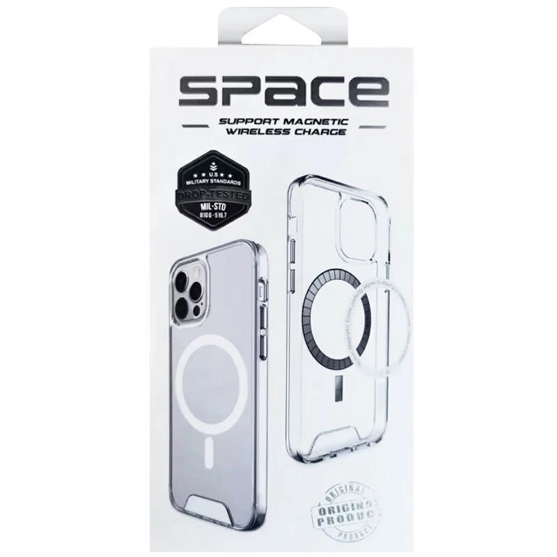 Силіконовий чохол Space Case з MagSafe на Samsung Galaxy S25 FE – Прозорий. Фото 3 з 3